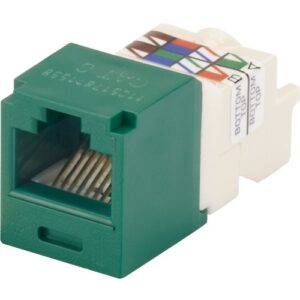 Panduit CJ688TPGR Mini-Com UTP RJ45 Cat 6 TP-Style Jack Module, Green
