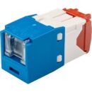 Panduit CJH5E88TGBU Mini-Com CAT5e UTP RJ45 Spring-Shuttered TG Jack Module, Blue