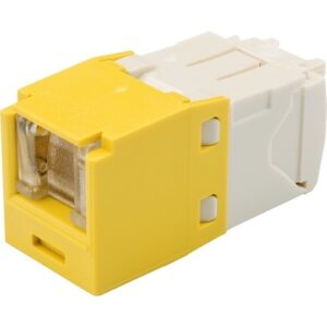 Panduit CJH688TGYL Mini-Com UTP RJ45 CAT6 Shuttered TG Jack Module, Yellow