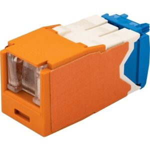 Panduit CJH6X88TGOR CAT6A Spring Shuttered Jack TG Style, Orange