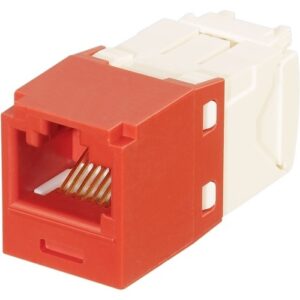 Panduit CJK688TGRD Mini-Com Keyed Module Cat 6 UTP 8 Pos Keystone Jack