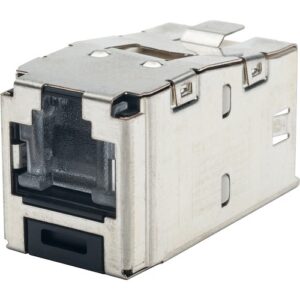 Panduit CJSH688TGRDY Keystone Jack, CAT6 Spring Shuttered Jack Shielded