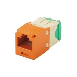 Panduit CJT688TGOR Keystone Jack, Mini-Com Module CAT628/30 AWG UTP, Orange