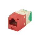 Panduit CJT688TGRD Keystone Jack, Mini-Com Module CAT628/30With AWG UTP, Red