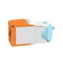 Panduit CJT6X88TGOR Keystone Jack, Mini-Com Module CAT6a 28/30 AWG UTP, Orange