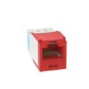 Panduit CJT6X88TGRD Keystone Jack, Mini-Com Module CAT6a 28/30AWG UTP, Red