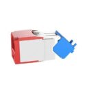 Panduit CJUD6X88TGRD CAT6a Up/Down 45° TG Wirecap Keystone Jack, Red
