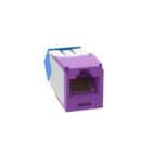 Panduit CJUD6X88TGVL CAT6a Up/Down 45° TG Wirecap Keystone Jack, Violet