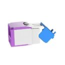 Panduit CJUD6X88TGVL CAT6a Up/Down 45° TG Wirecap Keystone Jack, Violet