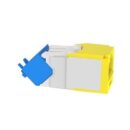 Panduit CJUD6X88TGYL CAT6a Up/Down 45° TG Wirecap Keystone Jack, Yellow