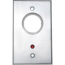 Camden CM-1105-7012 Key Switch, SPST Momentary N/C, Red 12V LED Mounted on Faceplate