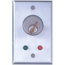 Camden CM-1130-7224 Key Switch, SPDT N.O. and N.C. Maintained, Red and Green 24V LEDs Mounted on Faceplate
