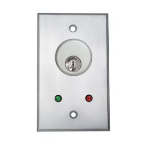 Camden CM-1160-7224-60KA Key Switch SPDT Maintained Mortise Cylinder Keyed Alike Red and Green 24V LEDs Mounted on Faceplate