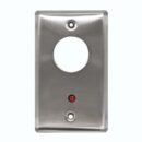 Camden CM-1200-7024 Key Switch, SPST Momentary, N/O, Red 24V LED Mounted on Faceplate