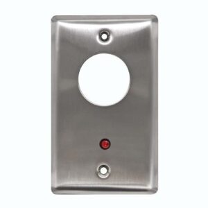 Camden CM-1200-7024 Key Switch, SPST Momentary, N/O, Red 24V LED Mounted on Faceplate