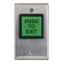 Camden CM-30EDP CM-30 Series Square LED Illuminated Push Button, DPDT Switch "Push to Exit", Green