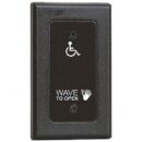 Camden CM-336/42S SureWave Wireless Single Gang Touchless Switch, Stainless-Steel Faceplate, "Wave to Open" Graphics, Black