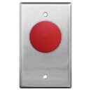 Camden CM-400R Single Gang, N/O Contacts, 5/8" Push Button, Stainless-Steel Faceplate, Red Button