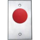 Camden CM-4050R 5/8" Push Button, Aluminum Faceplate, N/O and N/C, Maintained, Red Button
