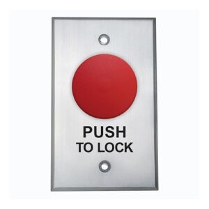 Camden CM-4050R/8 Push/Pull, N/O and N/C, Maintained, Red Button with 'Push to Lock', Black Text