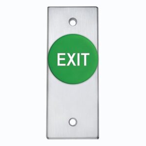 Camden CM-4185GE Narrow Stile Exit Push Button with Pneumatic Timer, Green Mushroom