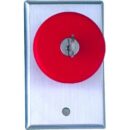 Camden CM-6050 Locking Push Button, Red, Key to Release, N/O and N/C, Maintained