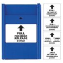 Camden CM-702U Universal Blue Pull Station, Single Gang, N/C Switch with Multiple Message Labels (Replaces CM-702)