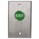 Camden CM-7085GE Spring Return, DPST 1-60 SEC Pneumatic Time Delay, (Requires 1-3/4" deep box), Green Button, 'EXIT' Engraved in White