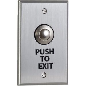 Camden CM-9080PTE Push to Exit Vandal Resistant Switch, DPDT, Momentary, Narrow