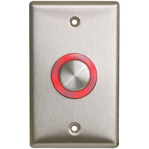 Camden CM-9600 Illuminated Piezoelectric Push Button, Single Gang Faceplate, Blank