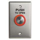 Camden CM-9600/3 Illuminated Piezoelectric Blank Push Button, 'Push to Open', Black Graphics