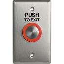 Camden CM-9600/7 Illuminated Piezoelectric 'Request to Exit Button', Stainless-Steel Faceplate, Single Gang