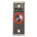 Camden CM-9610/3 Illuminated Piezoelectric Push/Exit Switch, Narrow, Push to Open, Bright Stainless Steel