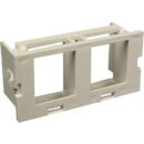 Wiremold CM2-U2KEYA-GY CM 2A Dual Flush Mount Unloaded Keystone Module, Gray