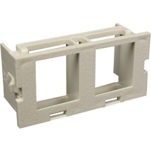 Wiremold CM2-U2KEYA-GY CM 2A Dual Flush Mount Unloaded Keystone Module, Gray