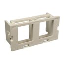 Wiremold CM2-U2KEYA-WH CM 2A Dual Flushmount Unloaded Keystone Module, White