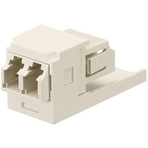 Panduit CMDSLCZAW Mini-Com Singlemode Duplex LC Adapter Arctic White, Black Module