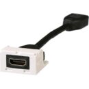 Panduit CMHDMITIW Mini-Communication HDMI 2.0 Coupler Module with Pigtail, White