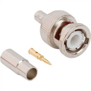 West Penn CN-BM53-25-25 RG58 RG8 Plenum 3-Piece BNC Connector 50 OHM Crimp, 25-Pack