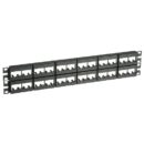 Panduit CPP48WBLY Mini-Com 48-Port Faceplate Modular Patch Panel, 2 RU, Black