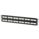 Panduit CPP48WBLY Mini-Com 48-Port Faceplate Modular Patch Panel, 2 RU, Black