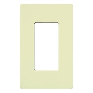 Lutron CW-1-AL Claro 1-Gang Screwless Wallplate, Almond