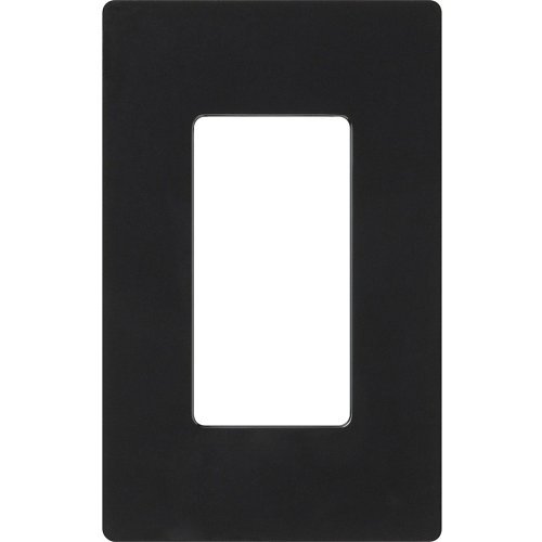 Lutron CW-1-BL Claro 1-Gang Screwless Wall Plate, Black