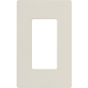 Lutron CW-1-LA Claro 1-Gang Screwless Wall Plate, Light Almond