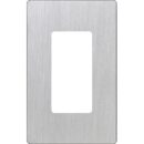 Lutron CW-1-SS Claro 1-Gang Screwless Wall Plate, Stainless Steel