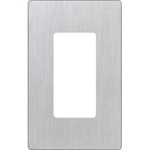 Lutron CW-1-SS Claro 1-Gang Screwless Wall Plate, Stainless Steel