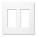 Lutron CW-2-WH Claro 2-Gang Screwless Wall Plate, White