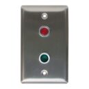 Camden CX-LED2-RG Single Gang, LEDs, Blank, 12/28V DC, (1) Red LED and (1) Green LED, Mounted in Faceplate
