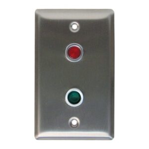Camden CX-LED2-RG Single Gang, LEDs, Blank, 12/28V DC, (1) Red LED and (1) Green LED, Mounted in Faceplate