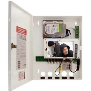 Speco D16WHTM9TB 16-Channel IP HD-TVI and Analog Full Hybrid Recorder with Built-In Monitor, 9TB HDD, White